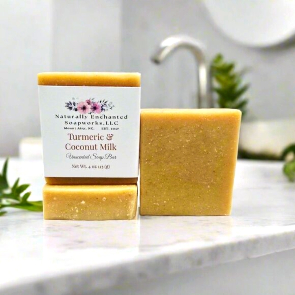 Natural Handmade Turmeric Coconut Milk soap bar